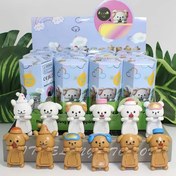 Resim Sevimli Köpek Figürü - Pastel Renklerde Chibi Tarzı Koleksiyonluk PVC Dekor, Oyuncağı Aksesuarlı Ev/Ofis/Parti Süslemesi, Evcil Hayvan Severler İçin Noel/Doğum Günü Hediyesi, Kolayca Toplanabilir Figürler, Şirin Tasarım ve Çekici Aksesuarlar 