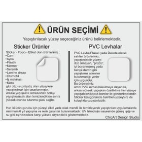 Resim ChicArt Design Studio ACİL MÜDAHALE ÇANTASI Dijital UV Folyo Baskı Uyarı Etiket Yapıştırma Sticker 25x35 