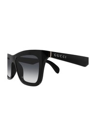 Resim Gucci Gg 1933s 001 53 Unisex Kare Degrade Siyah Kemik Güneş Gözlüğü Siyah 