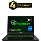 Resim MONSTER Tulpar T6 V3.3.2 Intel Core i7 13700HX 32GB RAM 1TB SSD RTX 5060 FreeDOS 16" FHD+ 165 Hz 