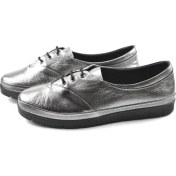 Resim Ernas L21 Deri Gri Oxford Ortopedik Günlük Casual Kadın Iş Ayakkabı 