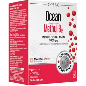 Resim ORZAX Ocean Methyl B12 5 ml Dilaltı Sprey 30 Doz 