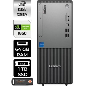 Resim Lenovo Thinkcentre Neo 50T Gen 5 Intel Core I7 13700 64GB 1tb SSD GTX1650/4GB Windows 11 Home Masaüstü Bilgisayar & Per4 USB Bellek 12UB000LTRP373 