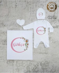 Resim yzc home size dair... Bt K32 Isimli Kız Bebek Battaniye Tulum Şapka Eldiven Set 