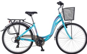 Resim Salcano Bodrum 26 Unisex Şehir Bisikleti Turkuaz-Mor 40 cm 
