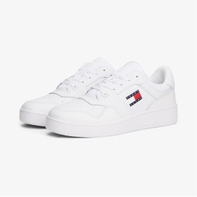 Resim Tommy Hilfiger Retro Basket Essentials Unisex Beyaz Spor Ayakkabı 