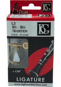 Resim Bg L3 Tradition - Altın Kaplama Bb Klarnet Ligatür - Kapak 