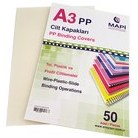 Resim MAPİ A3 PP ŞEFFAF KAPAK (KUM DESEN) 350 MİCRON ŞEFFAF BUZLU 50 Lİ 