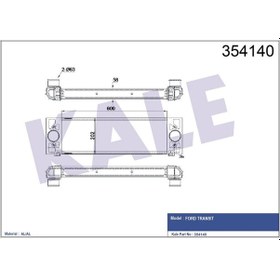 Resim İntercooler Radtatörü Transit V347 V348 V363 06-; 2.2 (135 140Ps) 3.2 (200 Ps) 