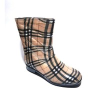 Resim Yağmur Çizmesi Su Geçirmez Kahve - Krem 