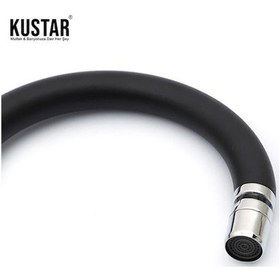 Resim Kustar Inci Siyah Oynar Başlıklı Aç Kapa Mutfak Eviye Bataryası 