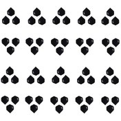 Resim 60 Adet (20 Set) Dartsan Dart Flight-Flayt. Siyah. 100 Micron PET 