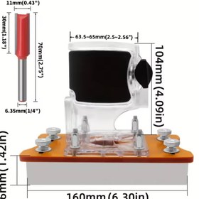 Resim BGA Freze yönlendirici için yuva bulucu, 2'si 1 arada oluklu taban ve tutturma standı 