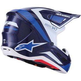 Resim Alpinestars S-m7 Rise Off-road Kaskı Mavi Beyaz Mavi - Beyaz 