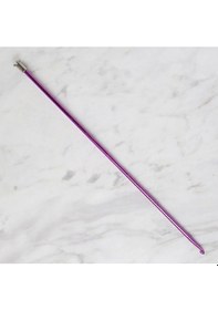Resim Abarta 4,0mm Renkli Metal Gagalı Örgü Şiş Tunus Tığ 25cm- Mor 1 Adet 