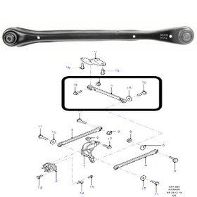 Resim İTHAL 1S715K898AG | Ford Mondeo 2001-2007 Sedan Arka Denge Kolu (Arkada Kalan) Yan Sanayi 