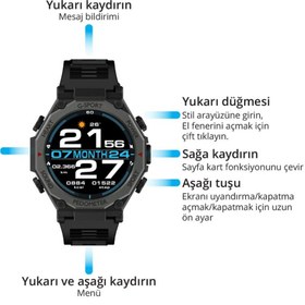 Resim Piranha 9924 Akıllı Saat | 1.52" Ekran | Uyku Takibi | Kalp Ritmi | Adımsayar | IP65 Dayanıklılık 
