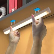 Resim Akıllı LED Alt Dolap Işığı, USB Şarj Edilebilir, Kablosuz Manyetik, Enerji Verimliliği Yüksek Gece Işığı, Dolaplar, Masaüstü, Merdivenler ve Dolaplar için - Sıcak/Beyaz Işık, Şarj Edilebilir Pil, İç Mekan Kullanımı, LED Aydınlatma | Modern Aydınlatma | Dayanıklı Plastik 