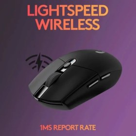 Resim Logitech G305 Lightspeed Kablosuz Oyun Mouse'u Siyah 