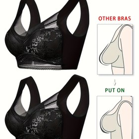 Resim 2 adet CELILIN Kadınlar için Seksi Şık Kablosuz Sütyenler - Orta Destek Dantel Kenar, Ayarlanabilir Yan Bağları & Nefes Alabilen Dolgusuz, Günlük Kullanım ve Spor İçin Düz Renk, Tüm Sezonlara Uygun Konfor, Sofistike İç Çamaşırı, Rahat Kalıp, Orta Esneklik 