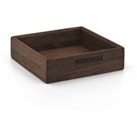 Resim WOODSAKA Gobi Not Kağıdı Kutusu ve Ataçlık - Ceviz - 12.4x12.4x3 CM 