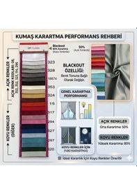 Resim Blackout Karartma 1/2 Amerikan Pileli Fon Perde Vişne 