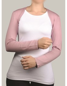 Resim Altobeh Uzun Kollu Kadın Tesettür İçe Giyilen Bolero - Koyu Pembe Çok Renkli 