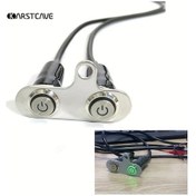 Resim Topshop1 Yeşil Led Karstcave Motosiklet Farı Işık Anahtarı Ayarlanabilir Montaj 2si 1 Arada Paslanmaz Çelik 12v 24v Dc 
