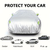 Resim Outdoor Güneşlik Araç Örtüsü, Kuş Dışkısı Çizik Rüzgar Kumu UV Koruma, Sedan, SUV, Hatchback ve Pickup Arabalar İçin Uygun, Açık Hava ve Kapalı Alan Kullanımına Uygundur 