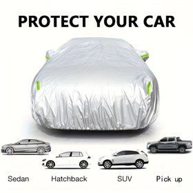 Resim Outdoor Güneşlik Araç Örtüsü, Kuş Dışkısı Çizik Rüzgar Kumu UV Koruma, Sedan, SUV, Hatchback ve Pickup Arabalar İçin Uygun, Açık Hava ve Kapalı Alan Kullanımına Uygundur 