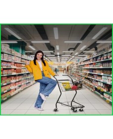 Resim E36 Şarküteri ve Kuruyemiş Metal Market Arabası 36 Litre Füme 