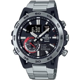 Resim Casio Edifice Ecb-40d-1adf Quartz Çelik Gri Siyah Kadran 10 Atm 48 Mm Erkek Kol Saati Gri 
