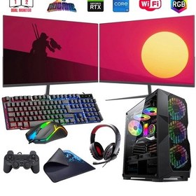 Resim Rogame RKT660764 i5-13400F 16 GB 480 GB SSD 6 GB RTX3050 Çift 24" Free Dos Masaüstü Oyuncu Bilgisayarı 