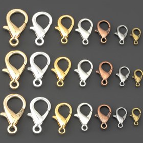 Resim 120 adet/80 adet 12mm/14mm/16mm18mm/21mm/23mm Alaşım Istakoz Pençesi Toka Bilezik Kolye saç tokası Zincir Kapatma Aksesuarları, DIY Takı Yapım Aksesuarları 