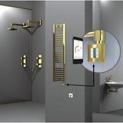 Resim Radiva HAITI Elektirikli Havlupan 300x1200 Düz Altın (KTX4 Termostat) 200W Spiral Kablolu 