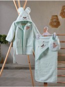 Resim Cotton Box Bebek Banyo Seti Aslan Mint 