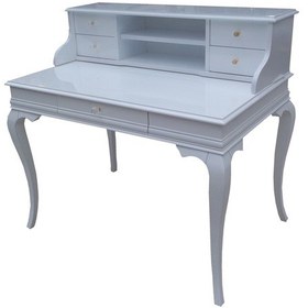 Resim Çalışma Masa Model Kayın Lükens Aslan Ayak Parlak Beyaz Porselen Kulp Kutuda sevk El Yapım Beyaz 