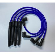 Resim CHAMPION SPARK PLUG WIRE SET Renault Clıo Iıı 1.2 16v 05> D4f744 4cc 8.5 Mm Mavi Silikon Performans Buji Kablosu 