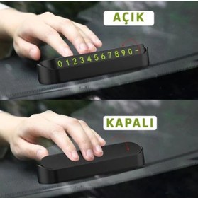 Resim cheapeststore Araba Fosforlu Açılır Kapanabilir Numaratör Ön Torpido Üstü Telefon Numarası Göstergesi 