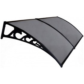 Resim Pratik Sundurma Kapı Pencere Üstü 100x240 Cm Antrasit Gri 6 Mm Levhalı Antrasit Gri 