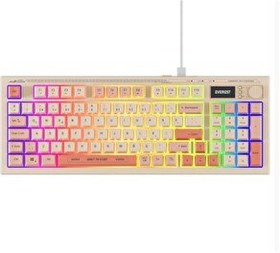 Resim Everest KB-79 Silent Pro Bej-Pembe-Turuncu Sessiz RGB Q Membrane Oyuncu Klavyesi 