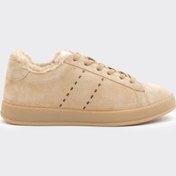 Resim Derinet Hakiki Deri Comfort Taban Kürklü Kadın Sneaker 