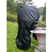 Resim Motor Motorlu Tekne Kapağı Anti Yarım Dıştan Takma UV Oxford Su Geçirmez Koruyucu Toz Geçirmez Hava Antigores Yat Deniz 420D 6-225HP 