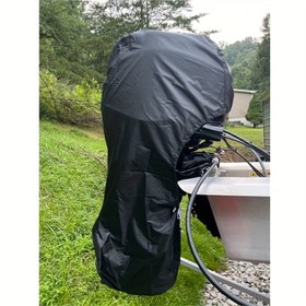 Resim Motor Motorlu Tekne Kapağı Anti Yarım Dıştan Takma UV Oxford Su Geçirmez Koruyucu Toz Geçirmez Hava Antigores Yat Deniz 420D 6-225HP 
