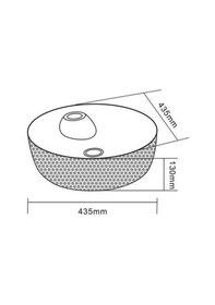 Resim Lena - Tezgah Üstü Porselen Lavabo - E-5001a- Altın 