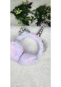 Resim Unicorn Her Yaşa Uygun Taç Modelli Pelüş Kulaklık-110 Çok Renkli 