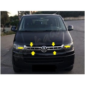 Resim Db Chrome Vw T5 Caravelle Ön Panjur Nikelajı 2010-2014 2 Parça P. 