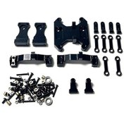 Resim B16 B36 1/16 Rc Araba Yükseltme Parçaları Modifiye Aksesuarları İçin Metal Denge Şasi Tahtası Tahterevalli Kiti, B Siyah 