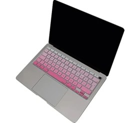 Resim Air Klavye Koruyucu Ultra Ince A2337 A2179 M1 Çip Uyumlu Türkçe Q Silikon Yıkanabilir Koruyucu Stiker Film Pembe 