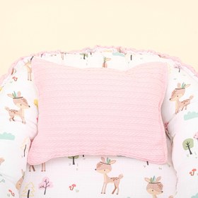 Resim Babynest ve Yastık - Çift Taraflı - Koyu Pembe Örgü - Ceylan 